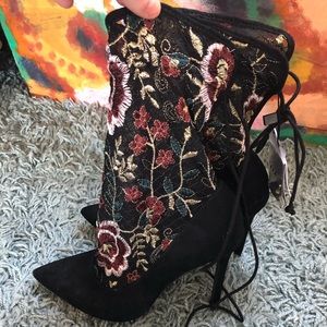 printed Zara booties